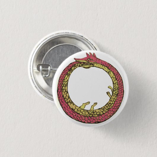 ouroboros ronde button 3,2 cm (Voorkant /achterkant)