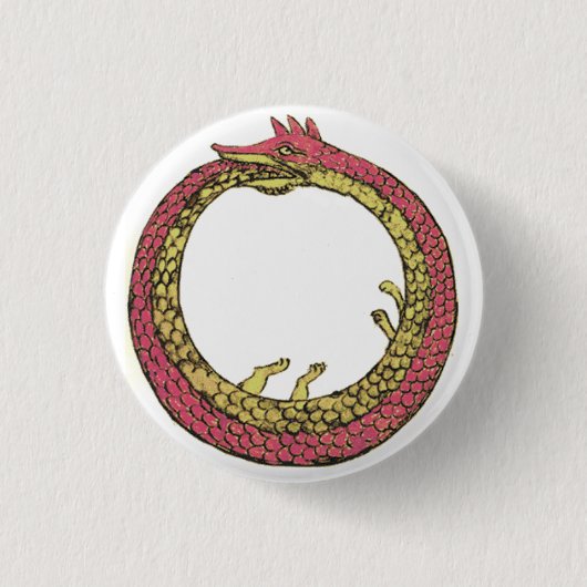 ouroboros ronde button 3,2 cm (Voorkant)