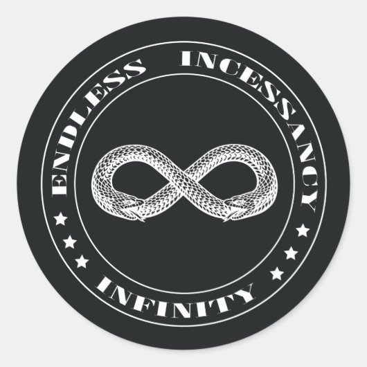 Ouroboros Ronde Sticker (Voorkant)