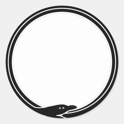 Ouroboros Ronde Sticker (Voorkant)