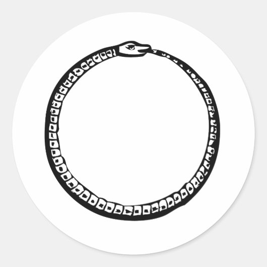 Ouroboros Ronde Sticker (Voorkant)