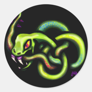 Ouroboros Snake Celtic Knot Ronde Sticker
