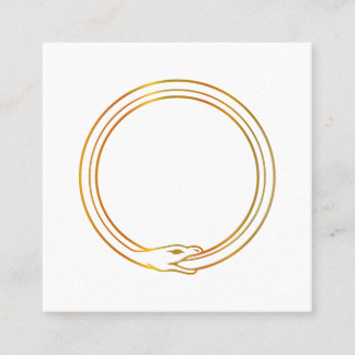 Ouroboros snake golden self-ingeing slang symbol aanbevelingskaartje