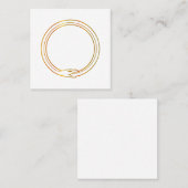 Ouroboros snake golden self-ingeing slang symbol aanbevelingskaartje (Voorkant / Achterkant)