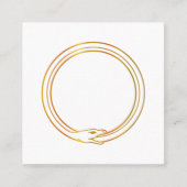 Ouroboros snake golden self-ingeing slang symbol aanbevelingskaartje (Voorkant)