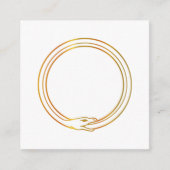 Ouroboros snake golden self-ingeing slang symbol informatiekaartje (Voorkant)