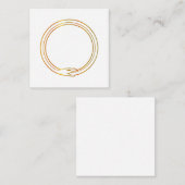 Ouroboros snake golden self-ingeing slang symbol informatiekaartje (Voorkant / Achterkant)