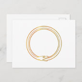 Ouroboros snake golden self-ingeing slang symbol uitnodiging briefkaart (Voorkant / Achterkant)