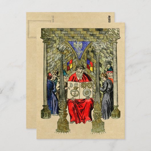 Ouroboros-symbool in het Alchemieboek Briefkaart (Voorkant / Achterkant)