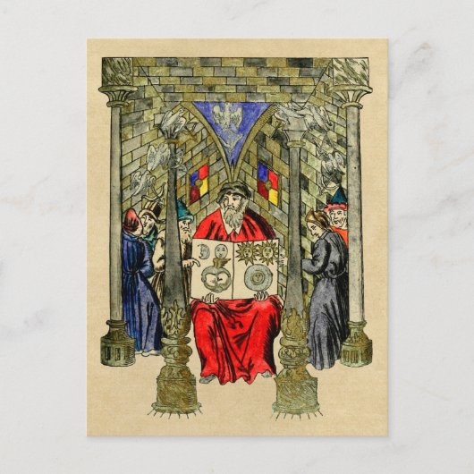 Ouroboros-symbool in het Alchemieboek Briefkaart (Voorkant)