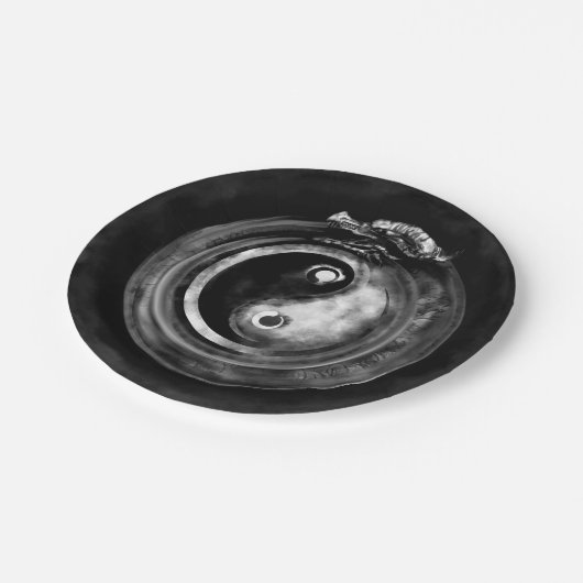 Ouroboros Yin - Yang Papieren Bordje (Gekanteld)