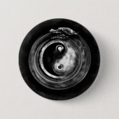 Ouroboros Yin - Yang Ronde Button 5,7 Cm (Voorkant)