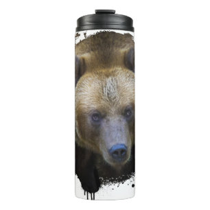 Ours Brun Grizzly Animal Vie Sauvage Forêt Jungle Thermosbeker