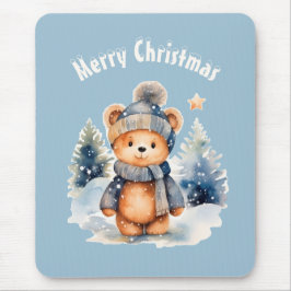 Ours en peluche dans la forêt, personnalisé muismat