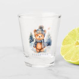 Ours en peluche dans la forêt, personnalisé shot glas