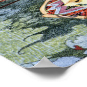 Ourson en Violette van Virginia Frances Sterrett Poster (Hoek)