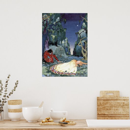 Ourson en Violette van Virginia Frances Sterrett Poster (Keuken)