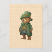 Ourson Saint Patrick - Iers groen kostuum Briefkaart (Voorkant)