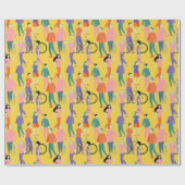 Out and About People Pattern Cadeaupapier (Vlak)