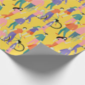 Out and About People Pattern Cadeaupapier (Hoek)