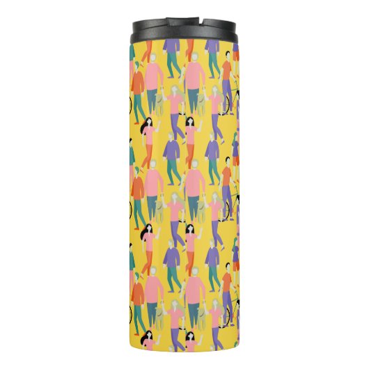 Out and About People Pattern Thermosbeker (Achterkant)