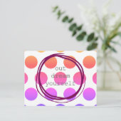 Out Dream Yourself motivational Briefkaart (Staand voorkant)