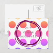 Out Dream Yourself motivational Briefkaart (Voorkant / Achterkant)