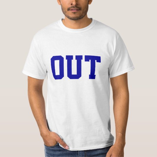 "Out" Funny Tennis T-Shirt (Voorkant)