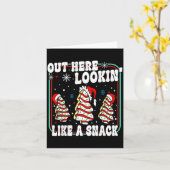 Out Here Lookin' Like A Snack Christmas Cakes Debb Kaart (Gele Bloem)