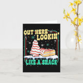 Out Here Lookin' Like A Snack Christmas Cakes Debb Kaart (Gele Bloem)