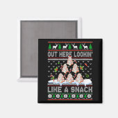 Out Here Lookin' Like A Snack Christmas Cakes Debb Magneet (Voorkant / Achterkant)