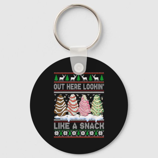 Out Here Lookin' Like A Snack Christmas Cakes Debb Sleutelhanger (Voorkant)
