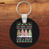Out Here Lookin' Like A Snack Christmas Cakes Debb Sleutelhanger (Voorkant)