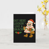 Out Here Lookin' Like A Snack Debbie Cakes Christm Kaart (Gele Bloem)