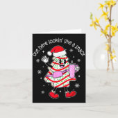 Out Here Looking Like A Snack Christmas Tree Cake  Kaart (Gele Bloem)