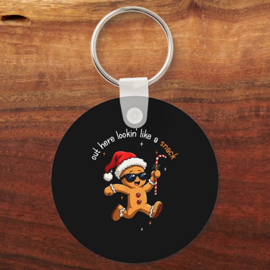 Out Here Looking Like A Snack Funny Boujee Gingerb Sleutelhanger (Voorkant)