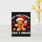 Out Here Looking Like A Snack Funny Boujee Xmas Gi Kaart (Gele Bloem)