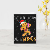 Out Here Looking Like A Snack Funny Boujee Xmas Gi Kaart (Gele Bloem)