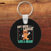 Out Here Looking Like A Snack Funny Boujee Xmas Gi Sleutelhanger (Voorkant)