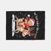 Out Here Looking Like A Snack Funny Xmas Gingerbre Fleece Deken (Voorkant (Horizontaal))