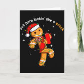 Out Here Looking Like A Snack Funny Xmas Light Gin Kaart (Voorkant)