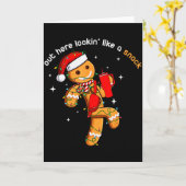 Out Here Looking Like A Snack Funny Xmas Light Gin Kaart (Gele Bloem)