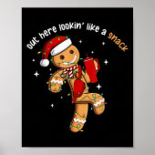 Out Here Looking Like A Snack Funny Xmas Light Gin Poster (Voorkant)