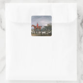 Out Hunting, 1841 Vierkante Sticker (Tas)