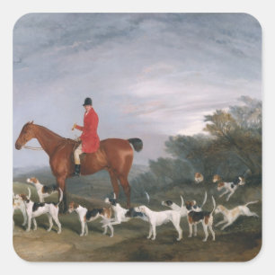 Out Hunting, 1841 Vierkante Sticker