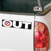 OUT - Iedereen behalve Obama - 2012 Bumpersticker (Op Truck)