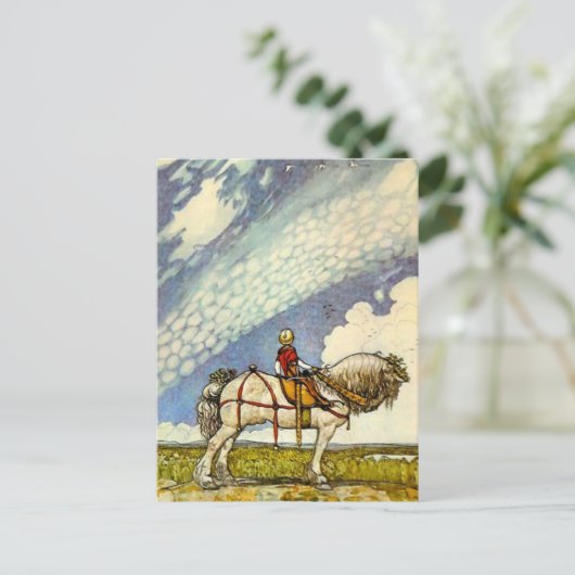 "Out In the Wide World" van John Bauer Briefkaart (Staand voorkant)