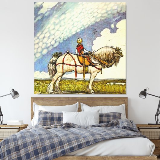 "Out In the Wide World" van John Bauer Canvas Afdruk (Insitu (Slaapkamer))