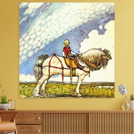 "Out In the Wide World" van John Bauer Canvas Afdruk (Insitu (Woonkamer))