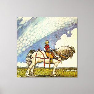 "Out In the Wide World" van John Bauer Canvas Afdruk